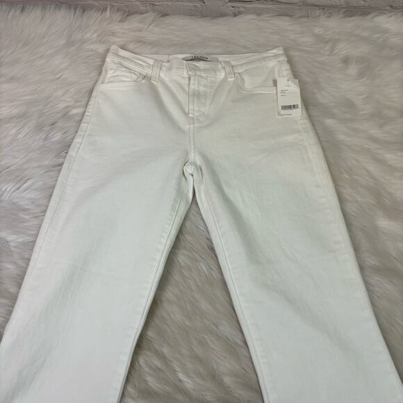 NWT J Brand White Ruby High-Rise Crop Cigarette Pants Size 23 EE0599 - Picture 3 of 9